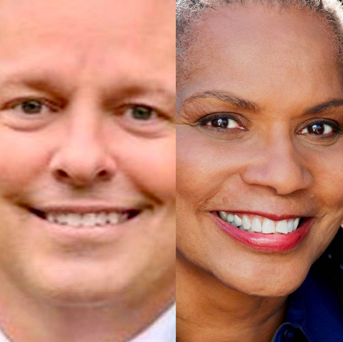 Tim O’Hare, left, and Deborah Peoples will meet in the race to lead Tarrant County as county judge.