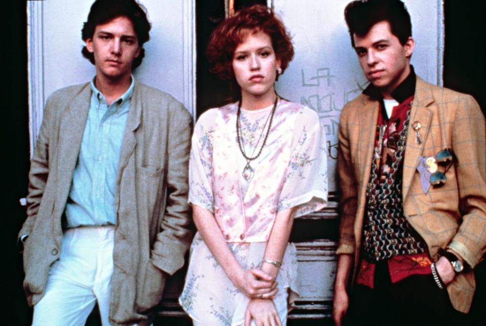Andrew McCarthy, Molly Ringwald and Jon Cryer in 1986’s “Pretty in Pink.” ©Paramount/Courtesy Everett Collection / Everett Collection