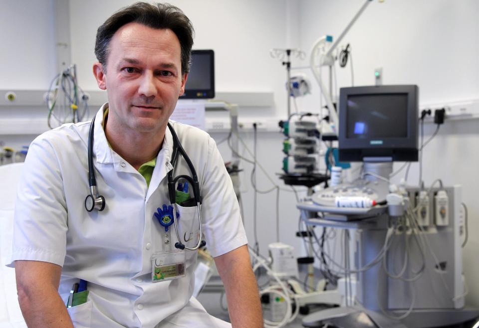 In this photo taken on Feb. 7, 2014, Belgian professor and doctor, Gerlant Van Berlaer, poses at the University Hospital UZ in Brussels. Belgium, one of the very few countries where euthanasia is legal, should take the unprecedented step this week of abolishing age restrictions on who can ask to be put to death. Dr. Gerlant van Berlaer, a prominent Brussels pediatrician, said the beneficiaries should be teenage boys and girls who are in the advanced stages of cancer or other terminal illnesses, and suffering unbearable pain. Under current law, they must let nature take its course_or wait until they turn 18 and can ask to be euthanized. The Belgian Senate voted 50-17 on Dec. 12 to amend the country’s 2002 law on euthanasia to also apply it to minors, but only under certain additional conditions, including the need for parental consent and the requirement that any minor desiring euthanasia demonstrate a “capacity for discernment” to a psychiatrist and psychologist. The House of Representatives, the other chamber of Parliament, is scheduled to debate on Wednesday, Feb.12, 2014 whether to agree to the changes, and vote on them Thursday. Passage is widely expected. (AP Photo/Yves Logghe)