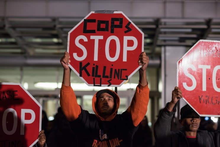 Two years after the death of 17-year-old police shooting victim Laquan McDonald, Chicagoans protest police violence.