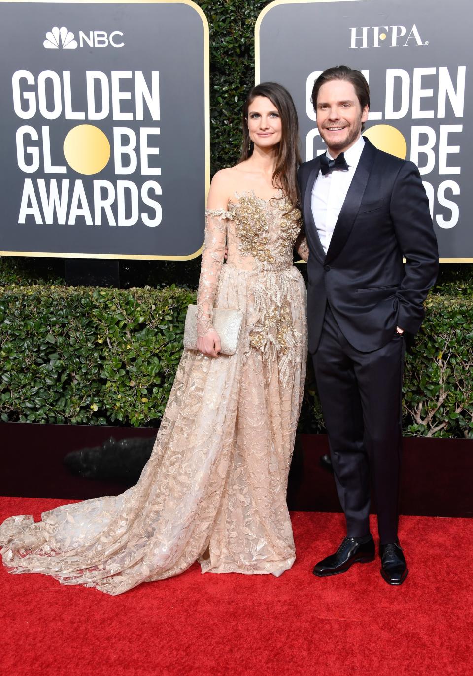 <h1 class="title">Felicitas Rombold and Daniel Bruhl in Ermenegildo Zegna Couture</h1><cite class="credit">Photo: Getty Images</cite>