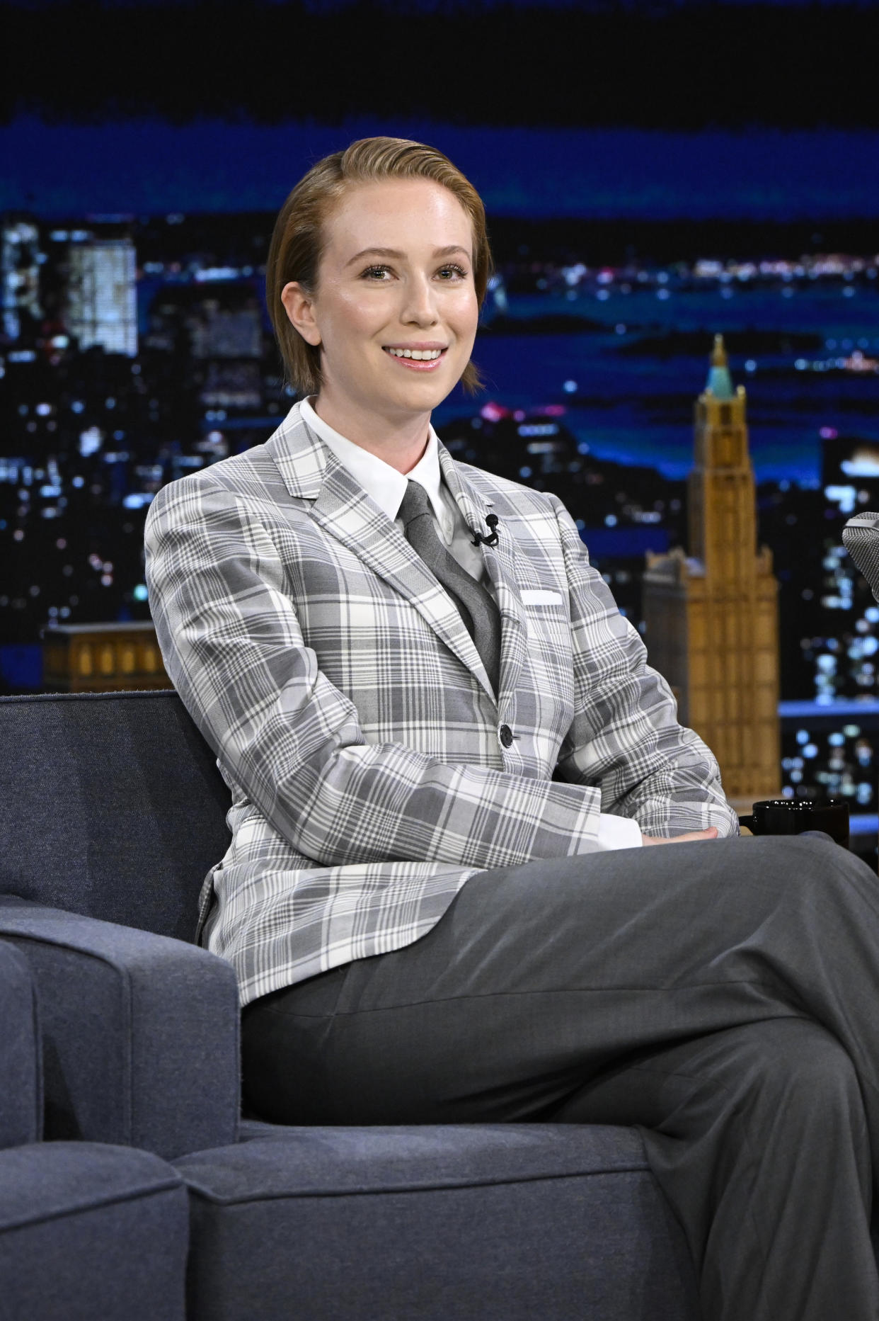 Comedian Hannah Einbinder during an interview in 2022 on "THE TONIGHT SHOW STARRING JIMMY FALLON"