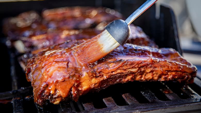 BBQ sauce brush beef ribs