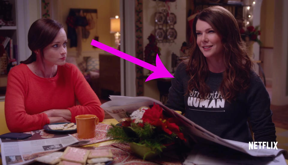 Here’s where you can get Lorelai’s sweatshirt in the “Gilmore Girls” trailer, because you need it