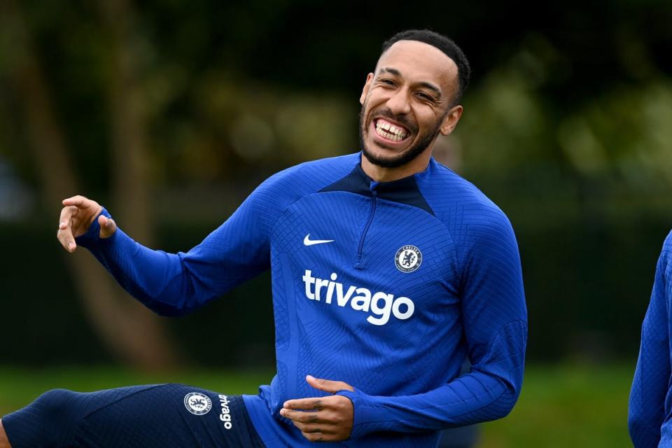 Pierre-Emerick Aubameyang is among the Chelsea stars not involved at the World Cup (Chelsea FC via Getty Images)