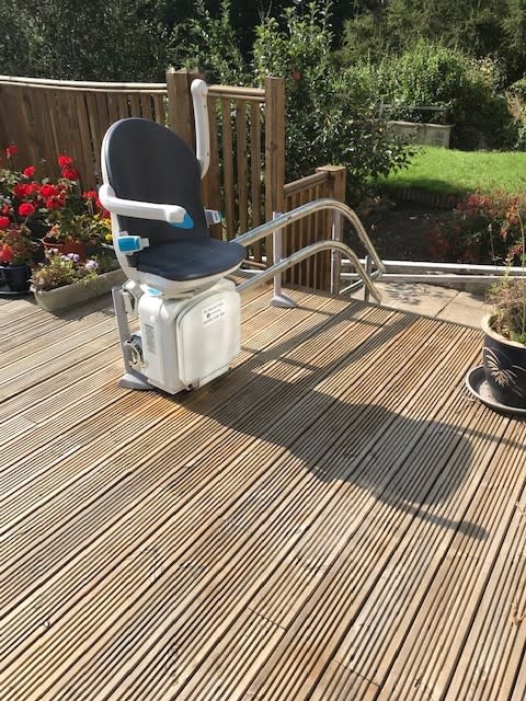 An external stairlift costing £18,000 was fitted in 2020 (Marie Stinson)