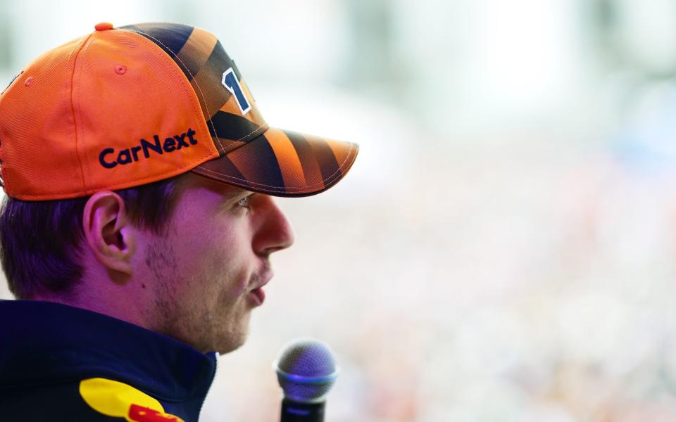 Max Verstappen of the Netherlands and Oracle Red Bull Racing talks to the crowd on the fan stage prior to final practice ahead of the F1 Grand Prix of Japan at Suzuka International Racing Course on October 08, 2022 in Suzuka, Japan - Getty Images