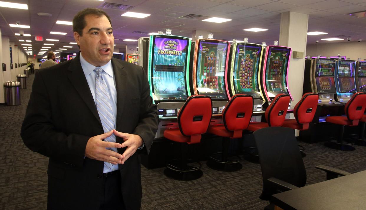 President of Catawba Nations Gaming Authority Michael Ulizio talks about the newest expansion facility at Catawba Two Kings Casino in Kings Mountain Tuesday morning, Dec. 14, 2021.