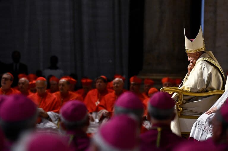 El Papa, en la Basílica de San Pedro. ( Riccardo Antimiani / POOL / AFP)