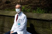 Reich, MD and President and COO of The Mount Sinai Hospital poses outside in Manhattan, New York City