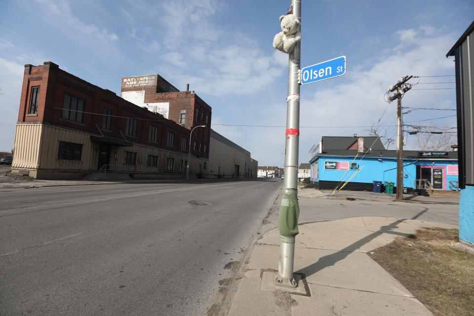 Anndel Taylor, 22, of Buffalo died after getting stuck in the December blizzard on her way home from work.  A memorial now sits where she died.  She called 911 but no one came.  She was just a little over a block away from a fire station.