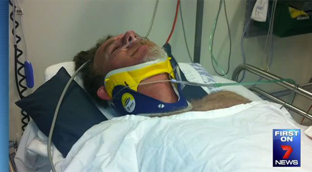 Derek Botta was hospitalised following the assault. Source: 7 News