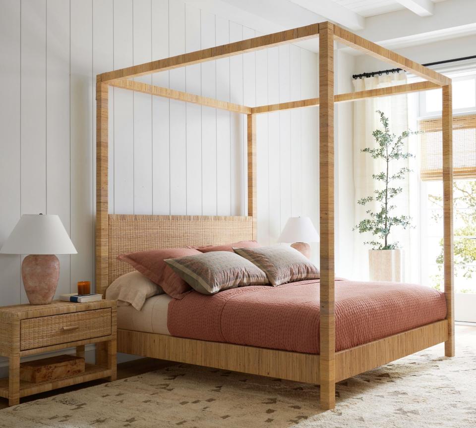 <p><a href="https://go.redirectingat.com?id=74968X1596630&url=https%3A%2F%2Fwww.potterybarn.com%2Fproducts%2Fcala-canopy-bed%2F&sref=https%3A%2F%2Fwww.goodhousekeeping.com%2Flife%2Fmoney%2Fg42819319%2Fpresidents-day-furniture-sales%2F" rel="nofollow noopener" target="_blank" data-ylk="slk:Shop Now;elm:context_link;itc:0;sec:content-canvas" class="link ">Shop Now</a></p><p>Pottery Barn</p><p>$1449.00</p>