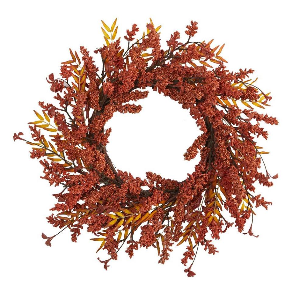 Orange Fall Wreath