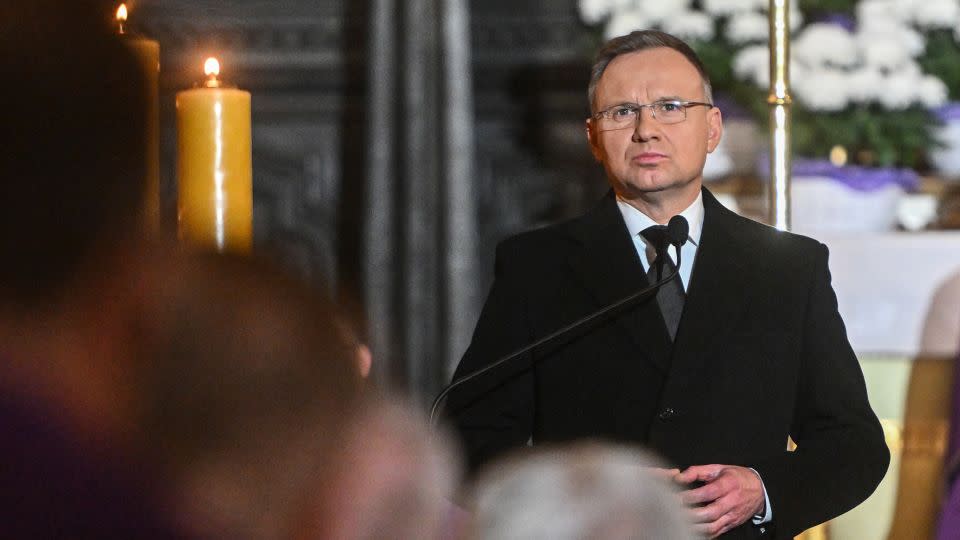 The president of Poland, Andrzej Duda, pictured in Krakow in 2023. - Omar Marques/Getty Images