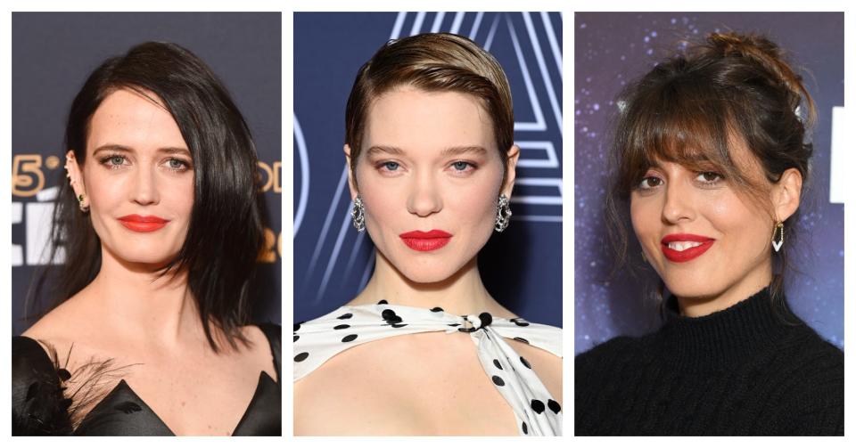 Lea Seydoux, Eva Green and makeup artist Violette Serrat - Getty Images