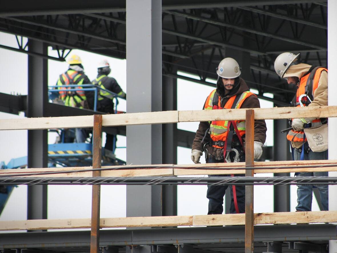 Construction of a new community college campus in Sydney, as seen in this file photo, is part of an overall trend that has driven residential and commercial values up across Nova Scotia. (Tom Ayers/CBC - image credit)