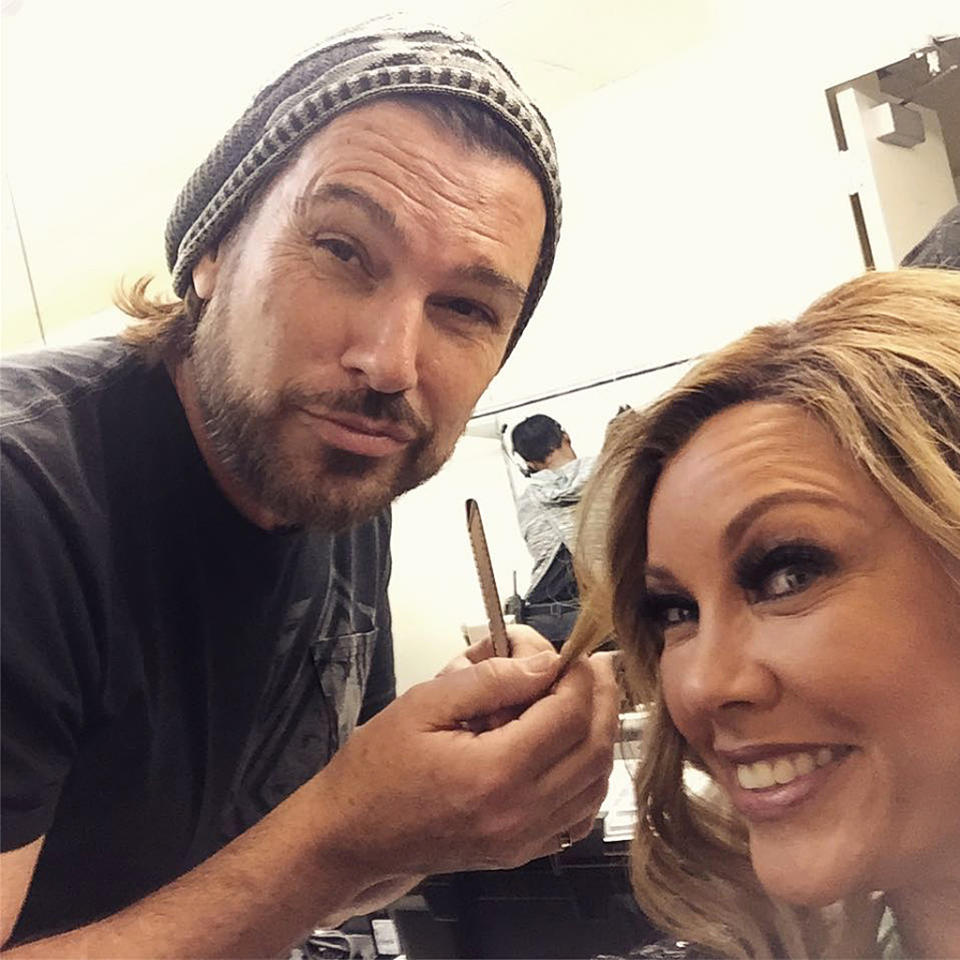 <p>The man behind the blonde! Glam time with the head of our very important hair department, @shawnfinchhair #DaytimeDivas </p>