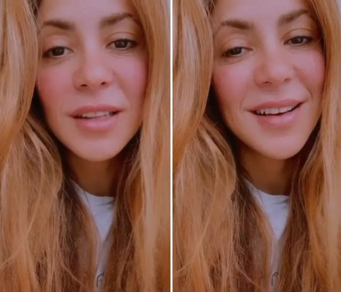 Shakira se muestra sin maquillaje