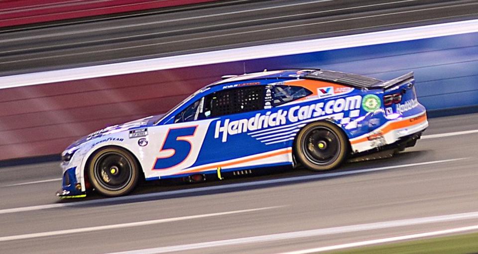 Justin Allgaier drives the No. 5 Chevrolet in the Coca-Cola 600.