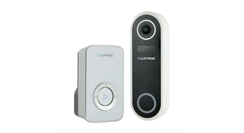 This Lloytron video doorbell will give you a 160-degree viewing angle of your front door.