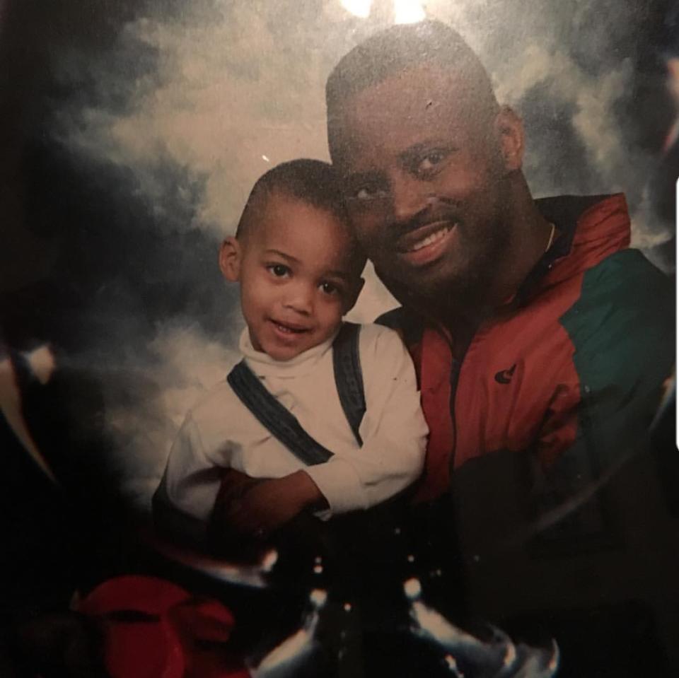 A.J. Bouye’s father, Steve (right), raised him as a single parent after A.J.’s mother died. (Special to Yahoo Sports)