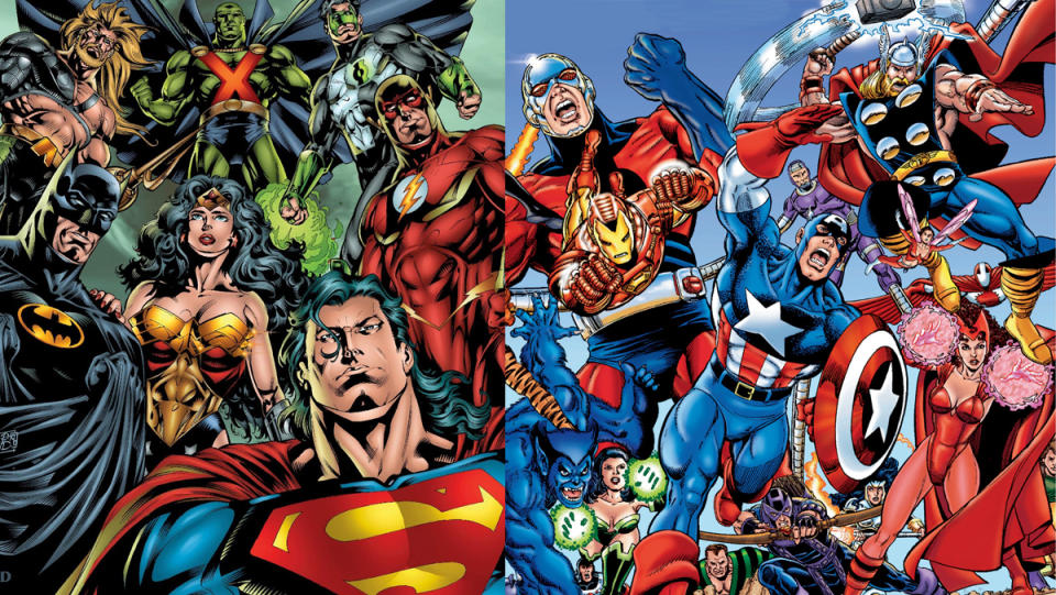 The '90s iterations of the Justice League and the Avengers.