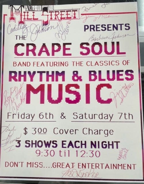 An undated poster for a show by The Crape Soul band.