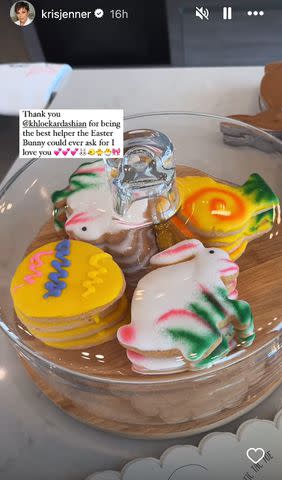 <p>Kris Jenner/Instagram</p> Kris Jenner thanks fans for support while sharing Easter-related message.