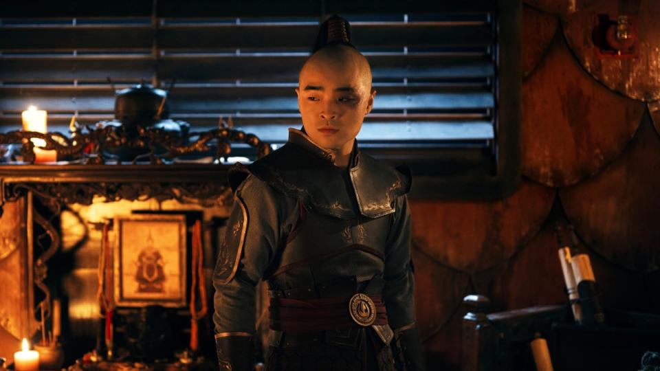 Dallas Liu as Zuko in Avatar: The Last Airbender.