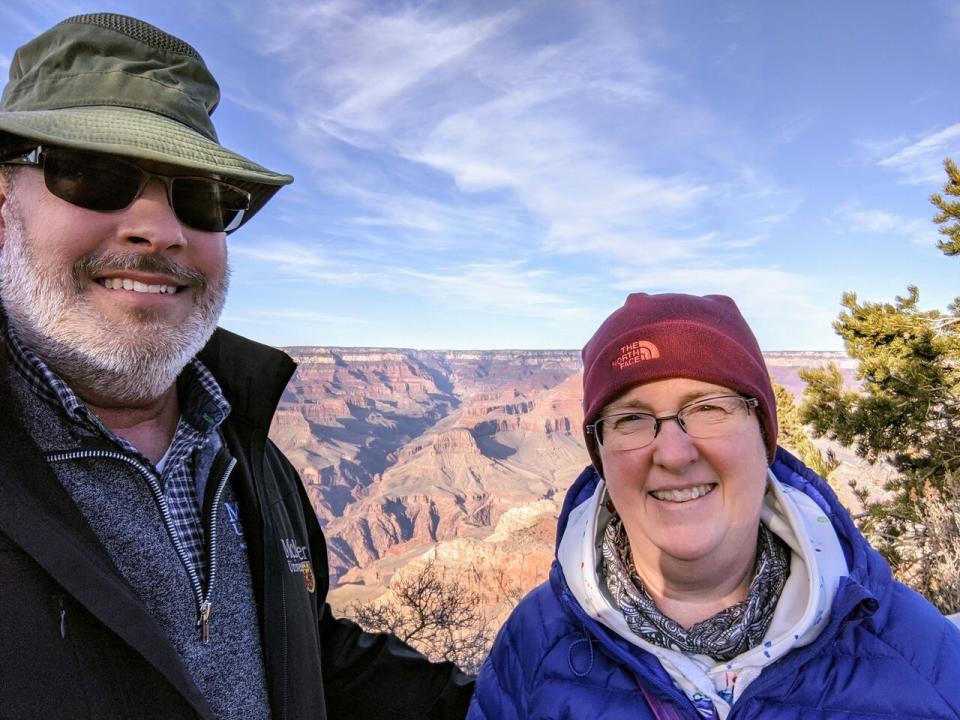 Seidlitz and Wendy visited the Grand Canyon in Arizona in February 2020 as part of a bucket list trip after his late-stage cancer diagnosis