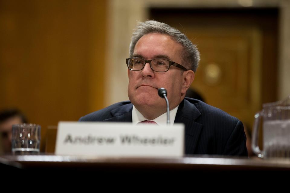 Andrew Wheeler during his confirmation hearing to be Deputy Administrator of the Environmental Protection Agency before the United States Senate Committee on the Environment and Public Works on Capitol Hill in Washington, D.C.,  Nov, 8, 2017.