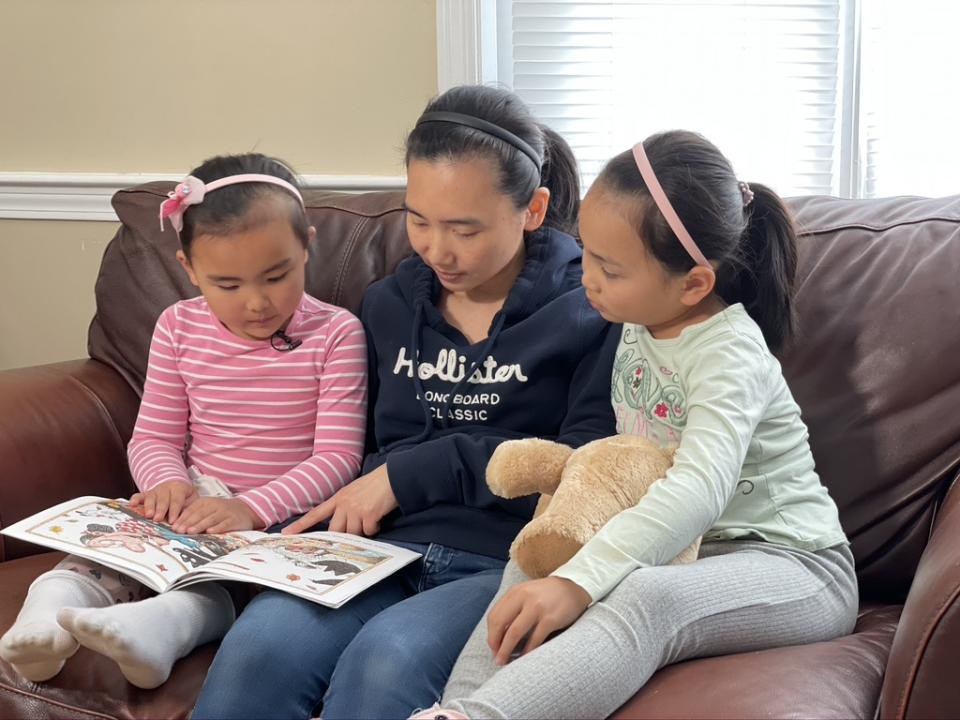 Nashua, New Hampshire, mother Zixin Lou said her 7-year-old daughter Angelina Wang also enjoys the Waterford science activities. (Waterford.org)