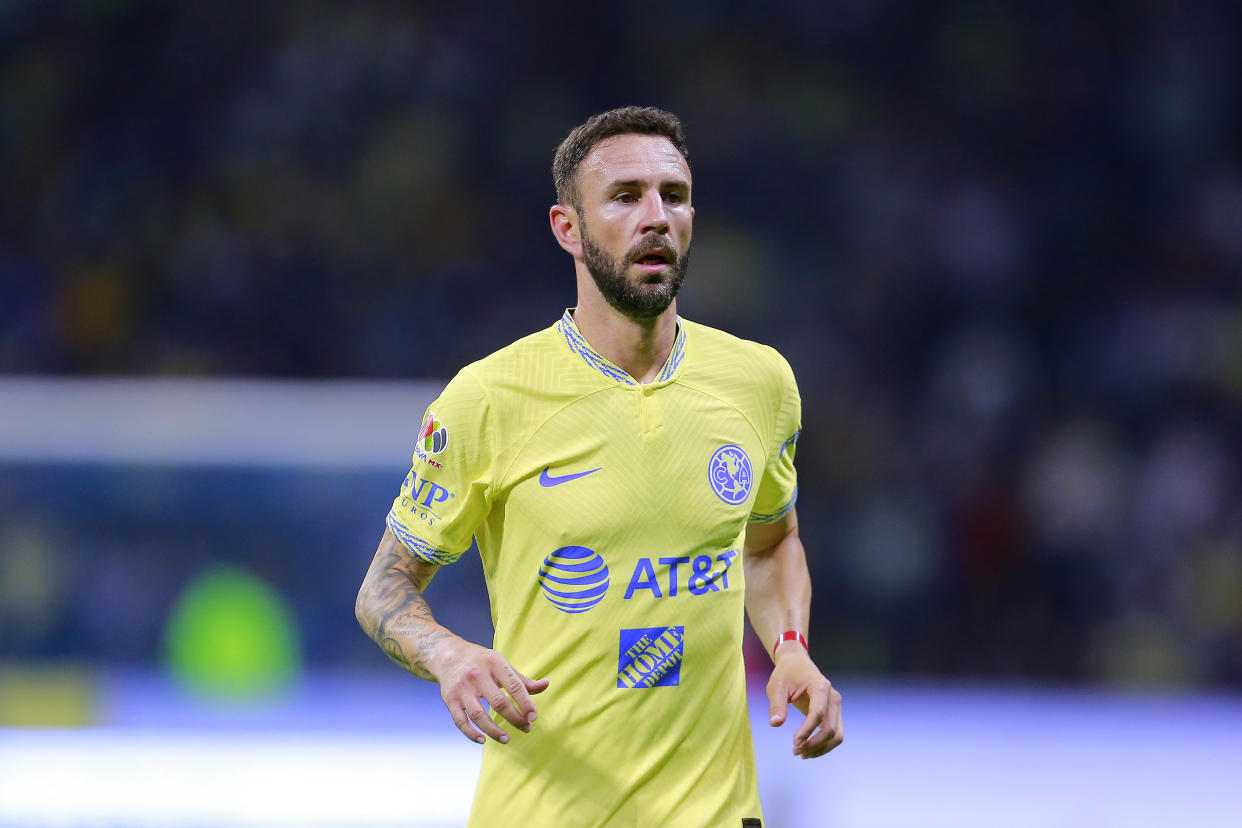 Miguel Layún en un partido de Liga MX del pasado 22 de abril con el América. (Mauricio Salas/Jam Media/Getty Images)