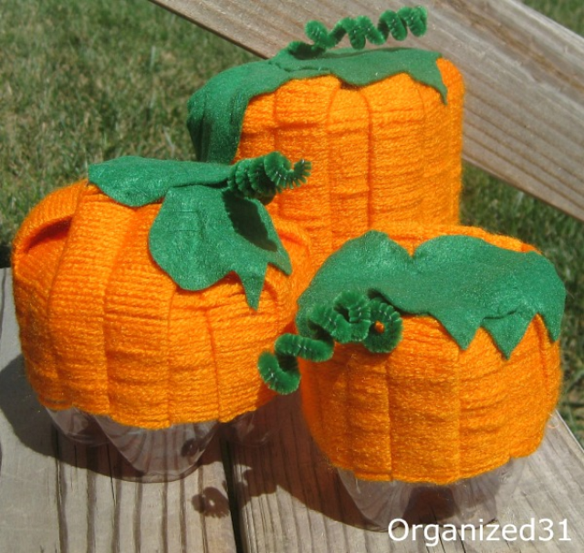 <p>Organized 31</p><p>This repurposing project is great. You can find the details at <a href="http://organized31.com/2012/09/soda-bottle-pumpkins.html" rel="nofollow noopener" target="_blank" data-ylk="slk:Organized 31;elm:context_link;itc:0;sec:content-canvas" class="link rapid-noclick-resp">Organized 31</a>.</p><p><strong>Related: 85 <a href="https://parade.com/1086747/parade/pie-recipes/" rel="nofollow noopener" target="_blank" data-ylk="slk:Best Pie Recipes;elm:context_link;itc:0;sec:content-canvas" class="link rapid-noclick-resp">Best Pie Recipes</a></strong></p>