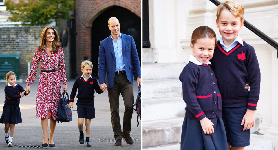 Princess Charlotte hugs brother Prince George in a sweet photo. [Photo: Kensington Palace/Twitter]