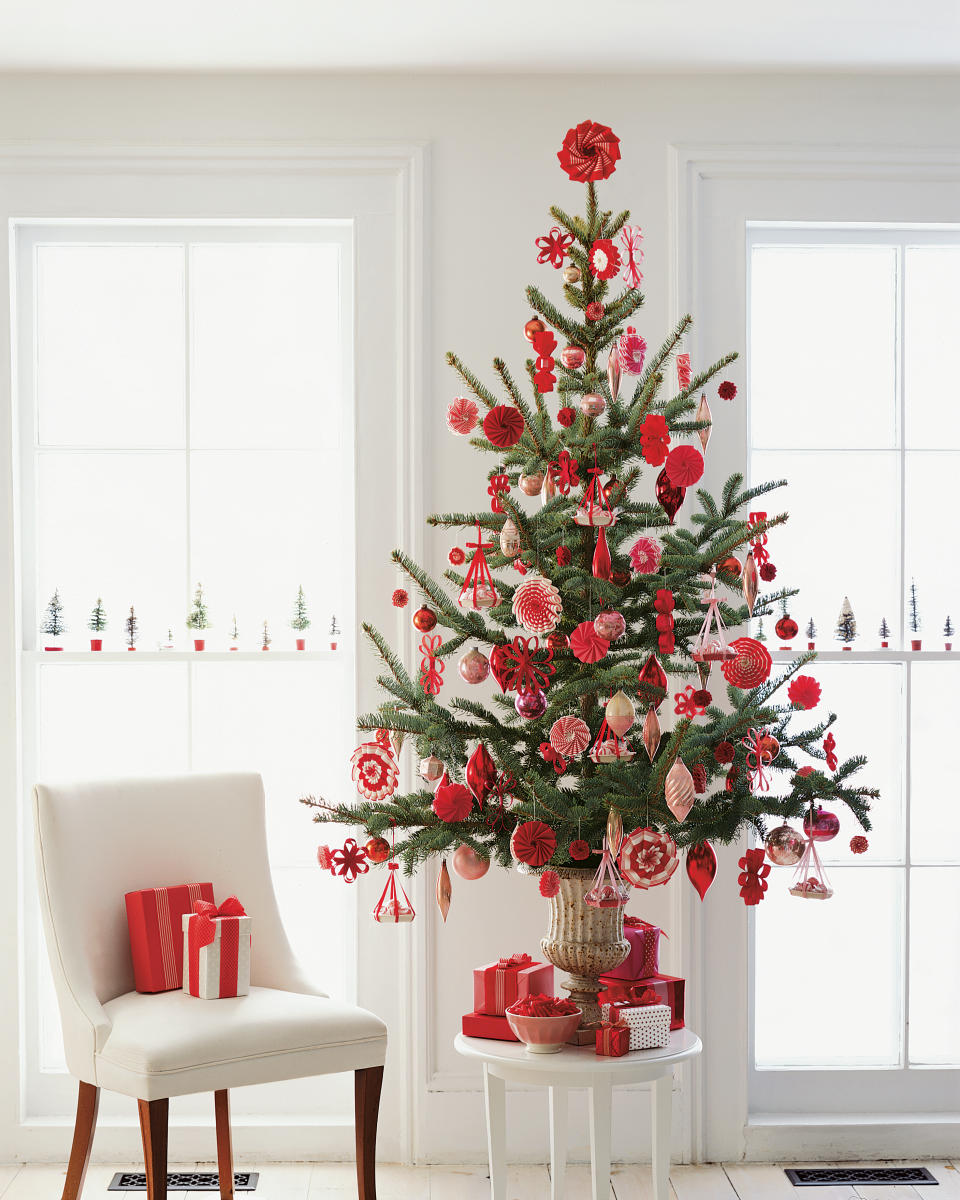 A Red and White Tree