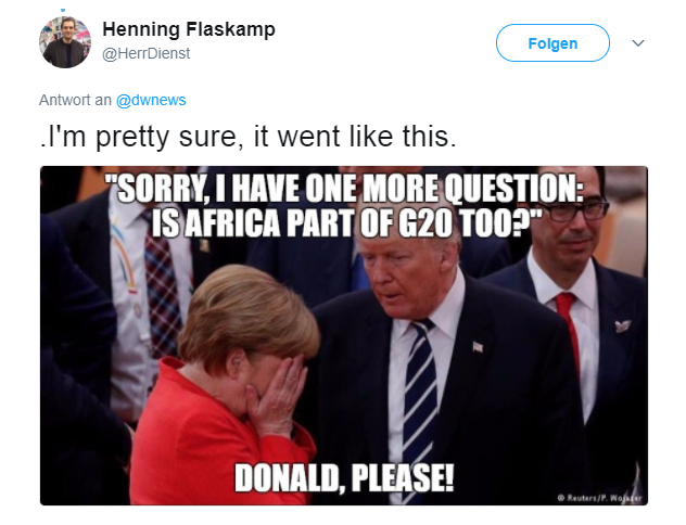 Die besten Merkel und Trump-Memes von G20