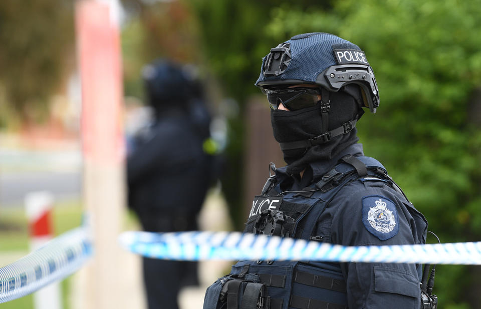 Raids have taken place across Melbourne in the wake of the terror incident on Bourke street in Melbourne’s CBD yesterday. Source: AAP