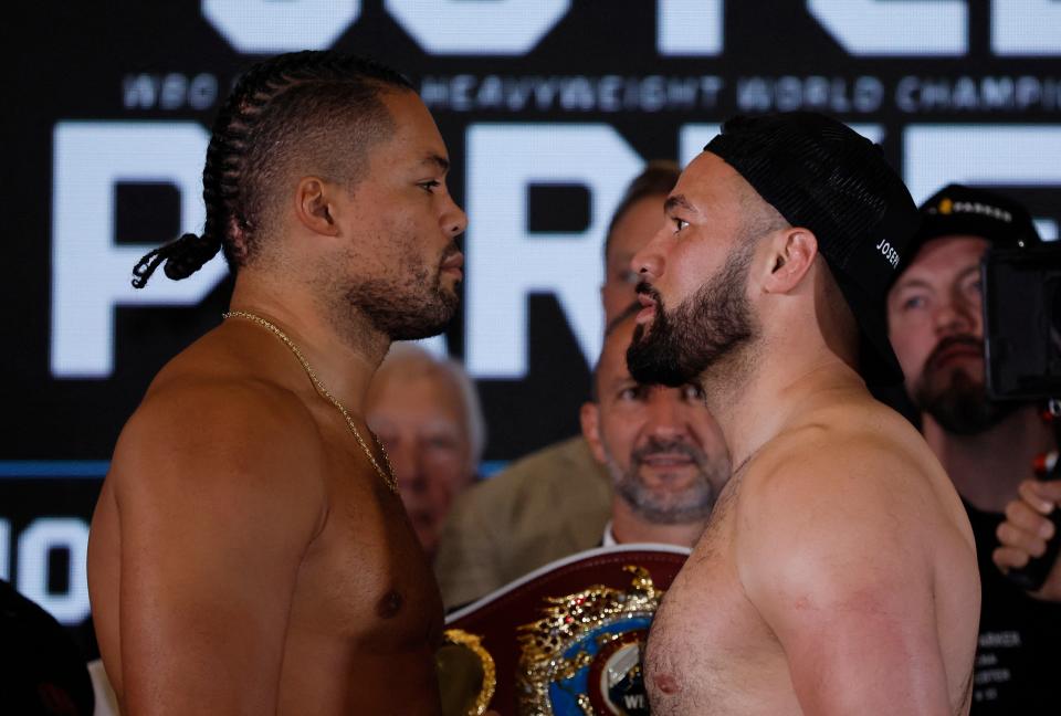 Joe Joyce (left) puts his unbeaten record on the line against Joseph Parker (Action Images via Reuters)