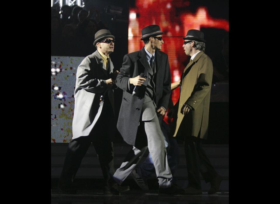 ROME - NOVEMBER 18:  Adrock, Mike D and MCA of the Beastie Boys perform during the MTV Europe Music Awards 2004 at Tor di Valle November 18, 2004 in Rome, Italy.  (Photo by Frank Micelotta/Getty Images)