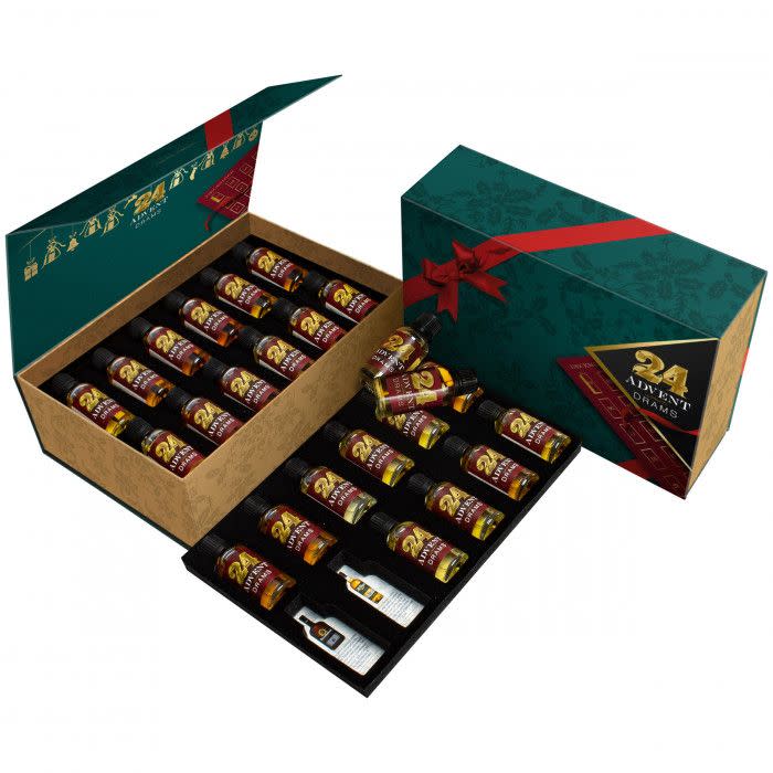 <p>lochfynewhiskies.com</p><p><strong>$82.50</strong></p><p>Cooler weather demands a dram... or 24. This Scottish whisky advent calendar includes nips from all six of Scotland's whisky regions as well as all over the world and some blends. </p>