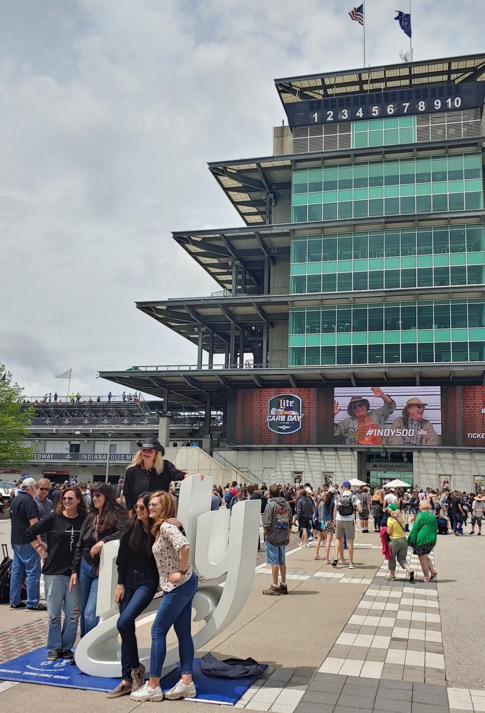 With the famed Pagoda as backdrop, the infield "Indy" sign is always a popular spot for photos.