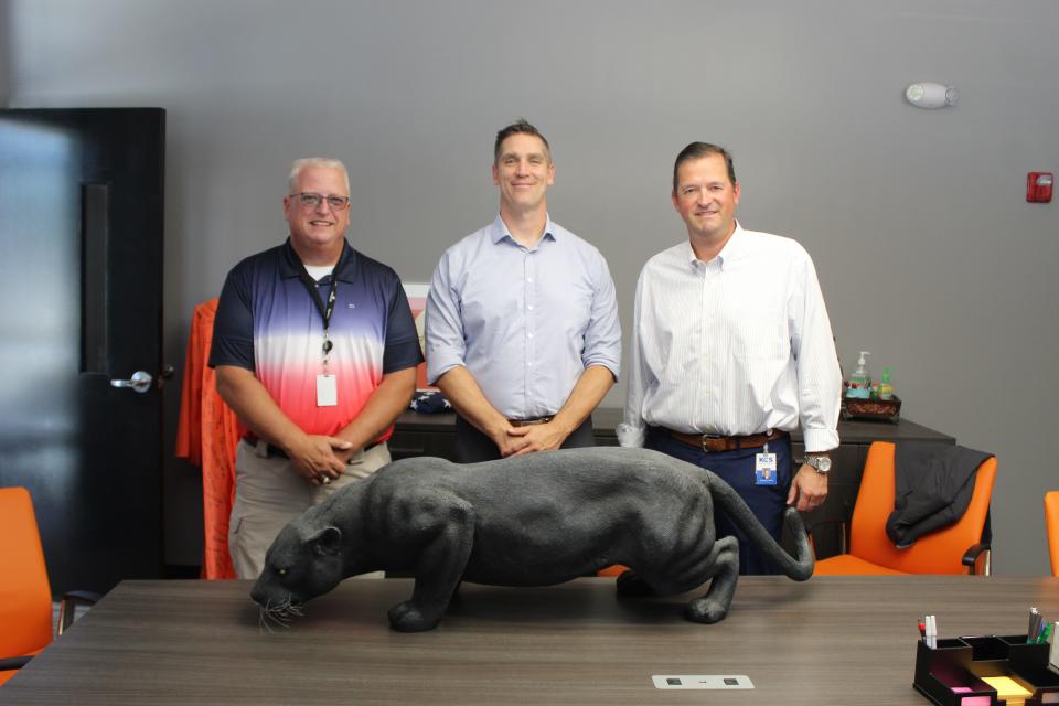 Powell High School history teacher Rusty Smith (left), Knox County Schools superintendent Dr. Jon Rysewyk (center), and Powell High School principal Dr. Chad Smith are key parts of making the memorial a reality.