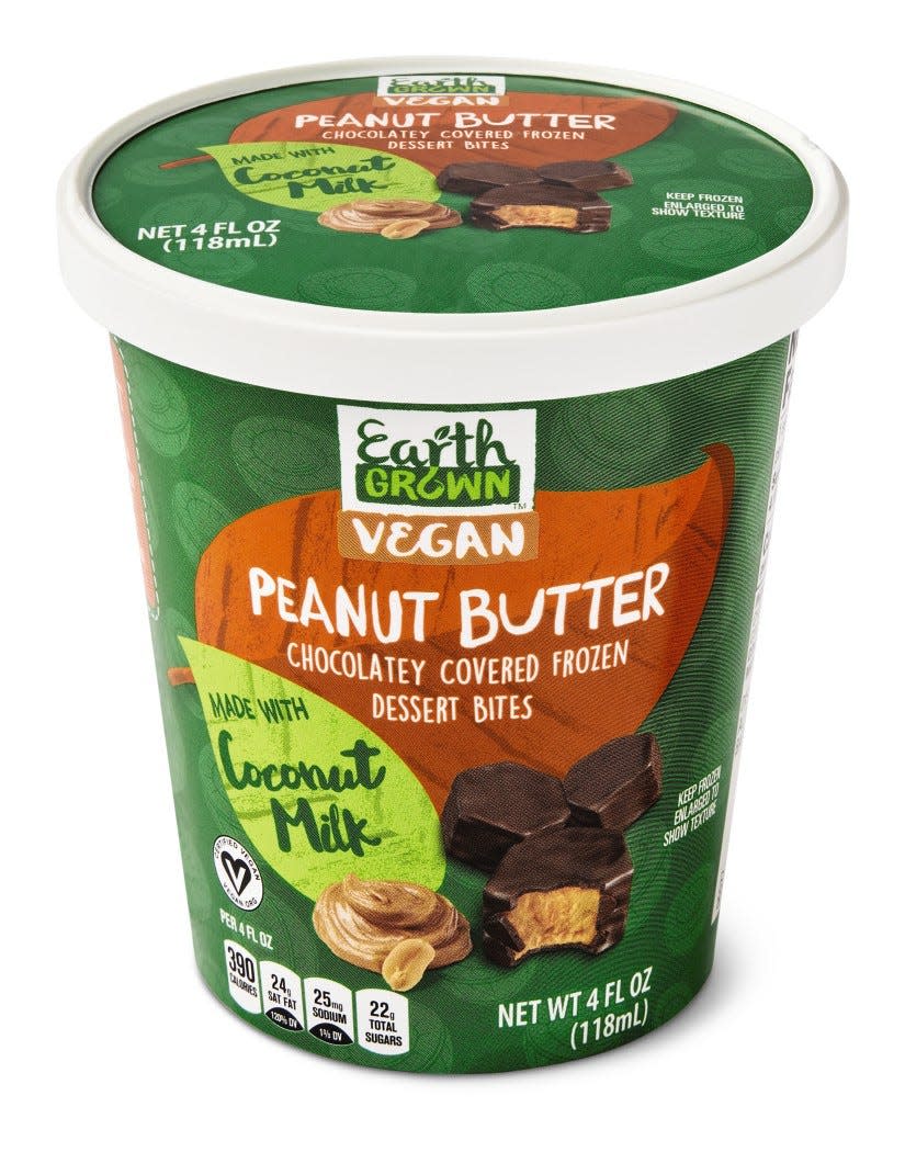 Earth Grown non-dairy frozen dessert bites from aldi