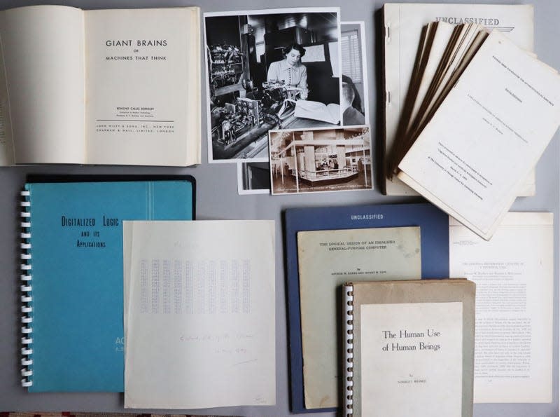 A full scope of the papers, books, and photos in Christian White’s collection.