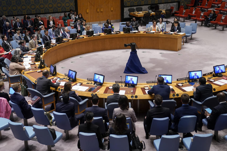 Ilhyeok Kim, a North Korean defector, speaks during a meeting of the United Nations Security Council to discuss the situation in the Democratic People's Republic of Korea, Thursday, Aug. 17, 2023, at United Nations headquarters. (AP Photo/John Minchillo)