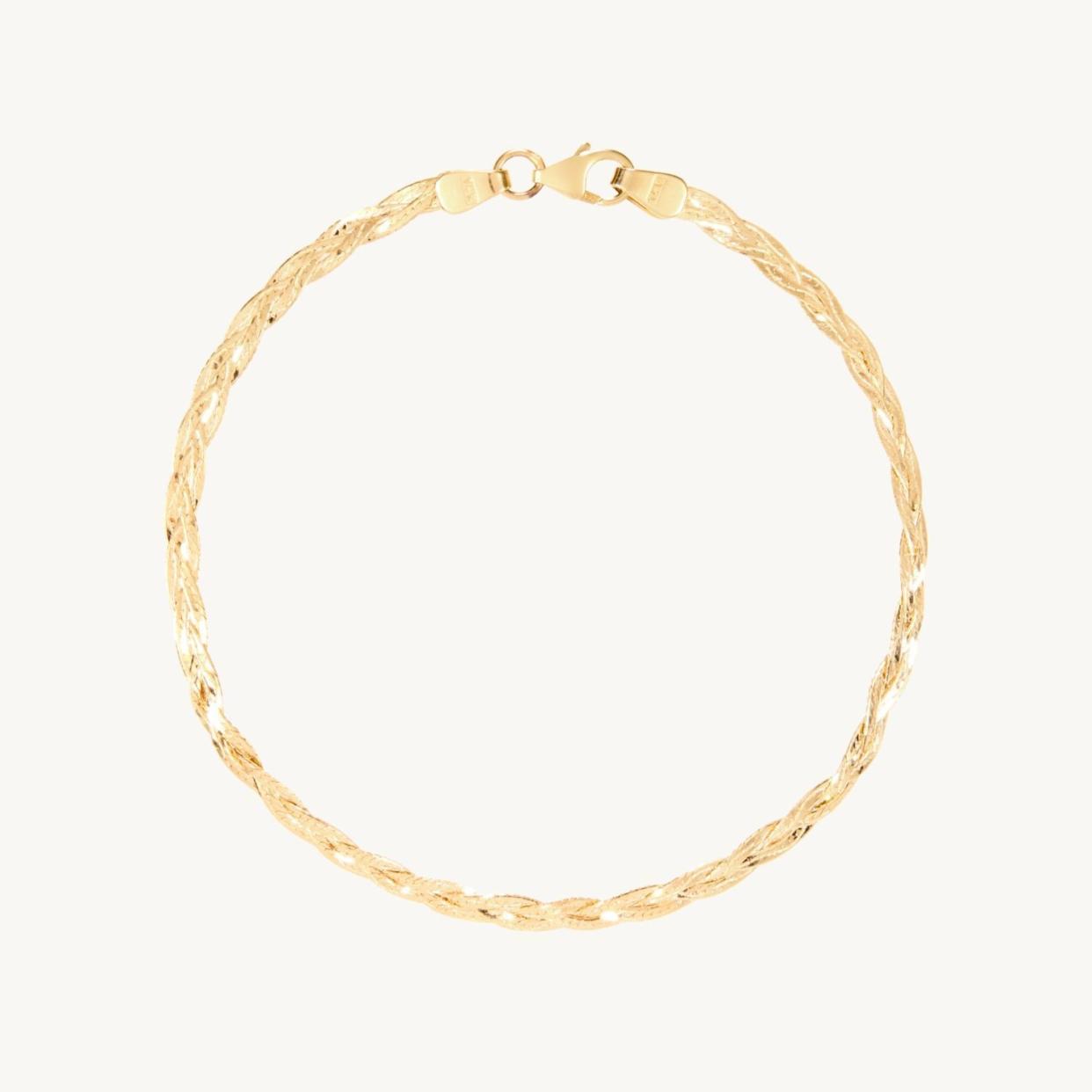<p><a href="https://go.redirectingat.com?id=74968X1596630&url=https%3A%2F%2Fwww.catbirdnyc.com%2Fentwined-braided-chain-bracelet.html&sref=https%3A%2F%2Fwww.goodhousekeeping.com%2Flife%2Fentertainment%2Fa60670722%2Fjenny-slate-interview-catbird-jewelry-collection%2F" rel="nofollow noopener" target="_blank" data-ylk="slk:Shop Now;elm:context_link;itc:0;sec:content-canvas" class="link rapid-noclick-resp">Shop Now</a></p><p>Entwined Braided Chain Bracelet</p><p>Catbird</p>