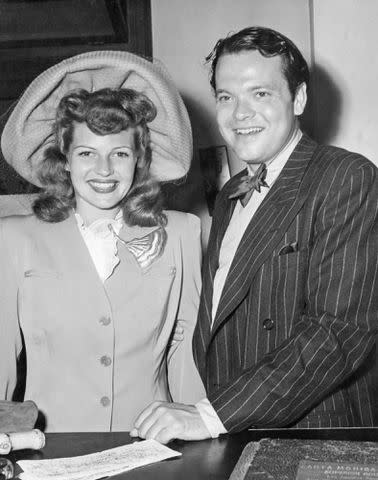 <p>George Rinhart/Corbis via Getty</p> Rita Hayworth and Orson Welles