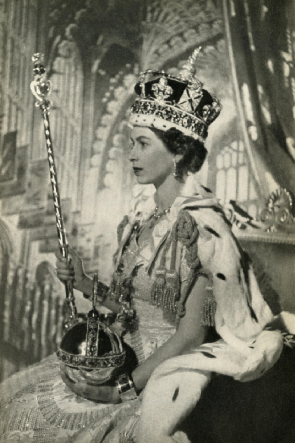 Queen Elizabeth II's portrait on her Coronation Day